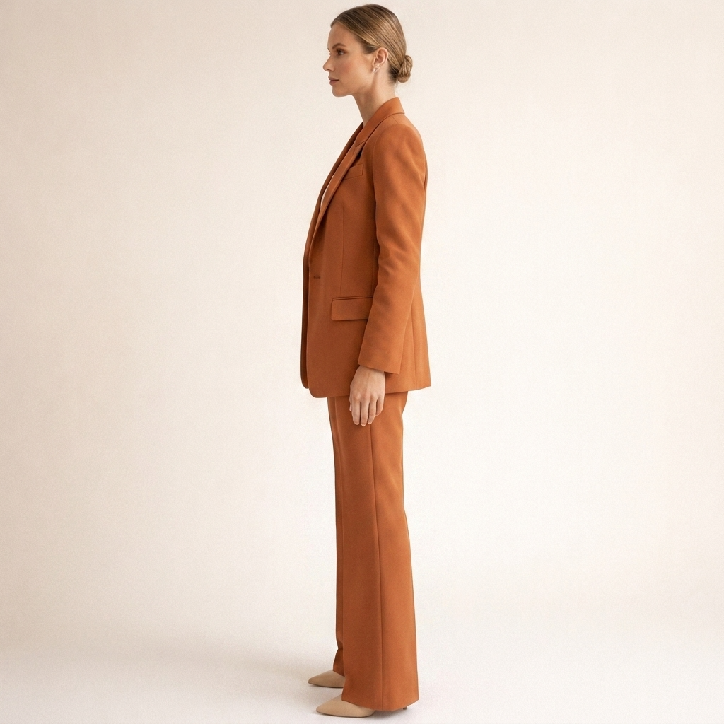 Stilvolles Damenensemble: Figurfreundlicher Blazer und Weite Hose - J&B - 18 - Atelier-Zofia