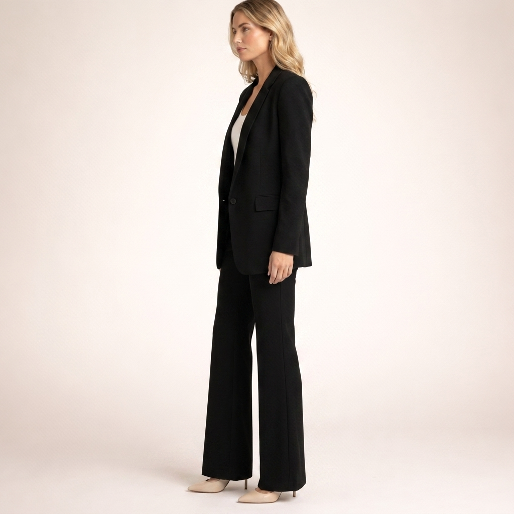 Two-piece set comprising a fitted ladies’ blazer and wide-leg trousers - J&B; - 5 - London-stylehouse.com