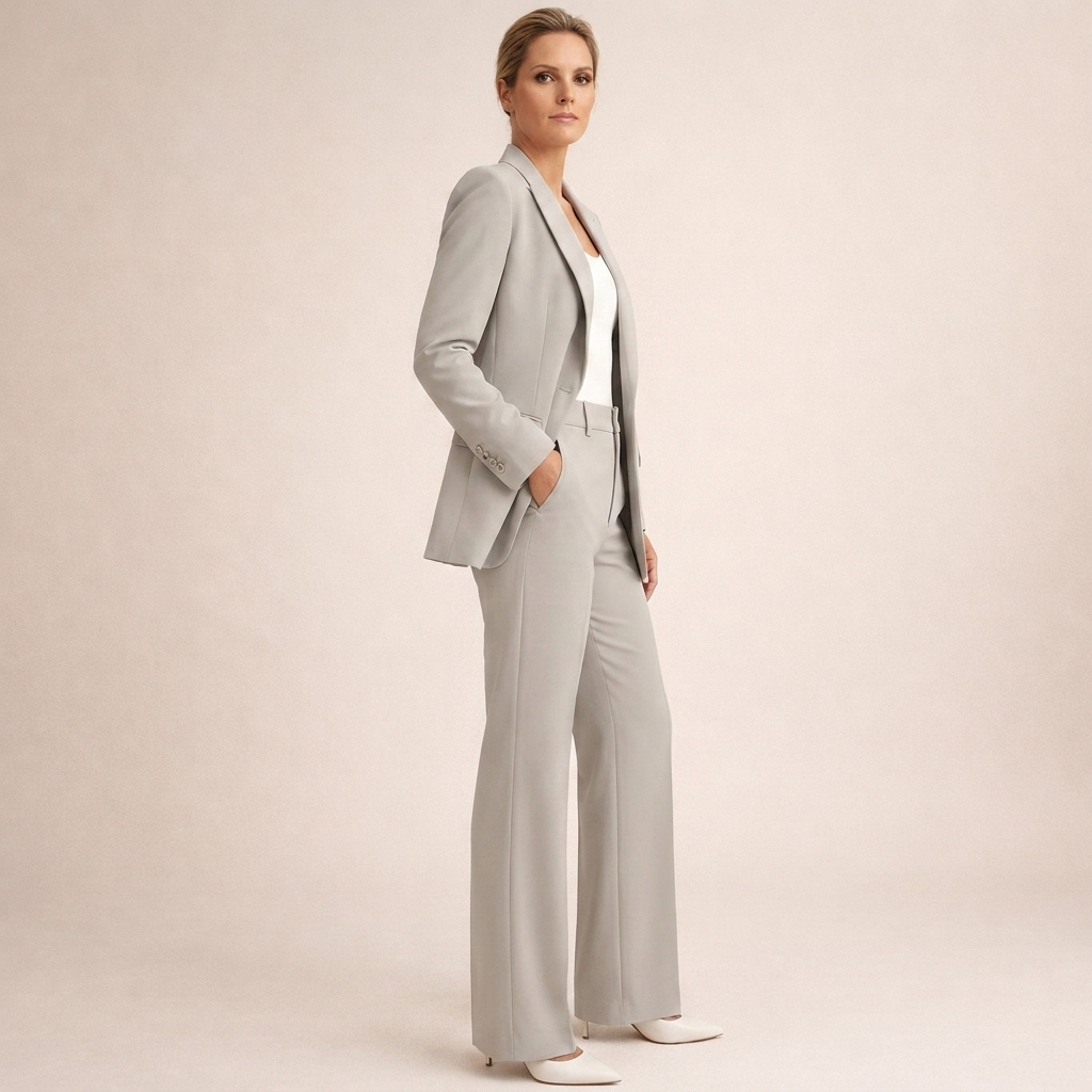 Two-piece set comprising a fitted ladies’ blazer and wide-leg trousers - J&B; - 8 - London-stylehouse.com