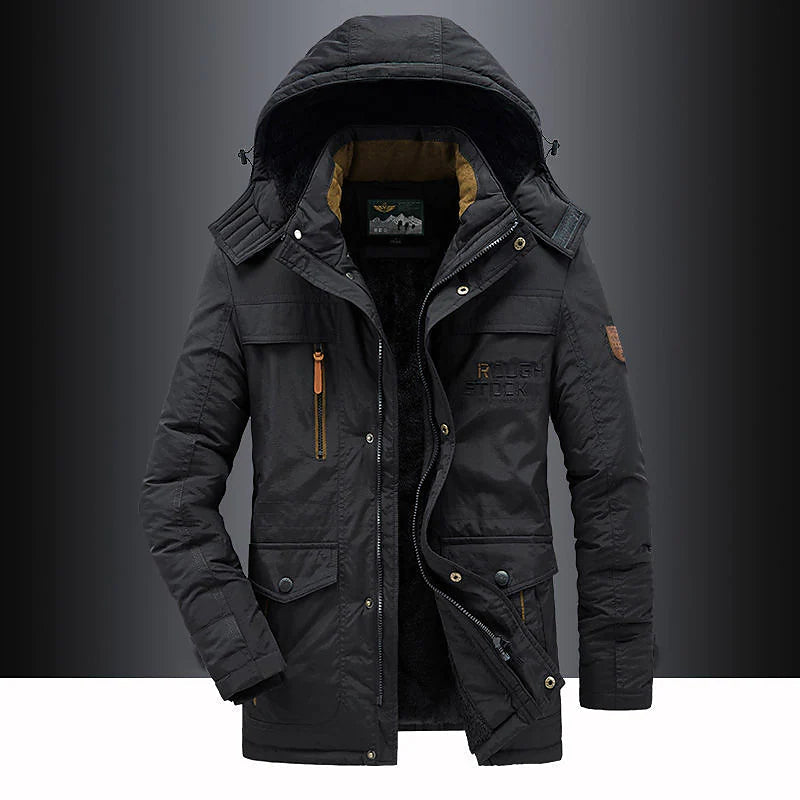 Winterjacke Damen mit Kapuze und praktischen Taschen - 1 - Atelier-Zofia