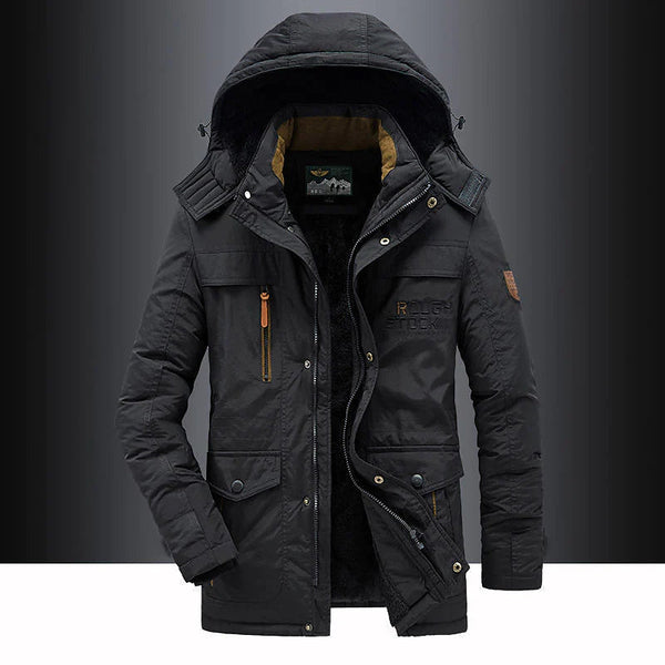 Winterjacke Damen mit Kapuze und praktischen Taschen - 1 - Atelier-Zofia