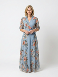 Ingrid – Women Floral Warp V Neck Dress - Image 1