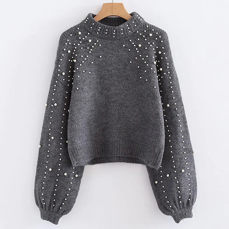Lieselotte – Women Pearl Detail Sweater - Image 13