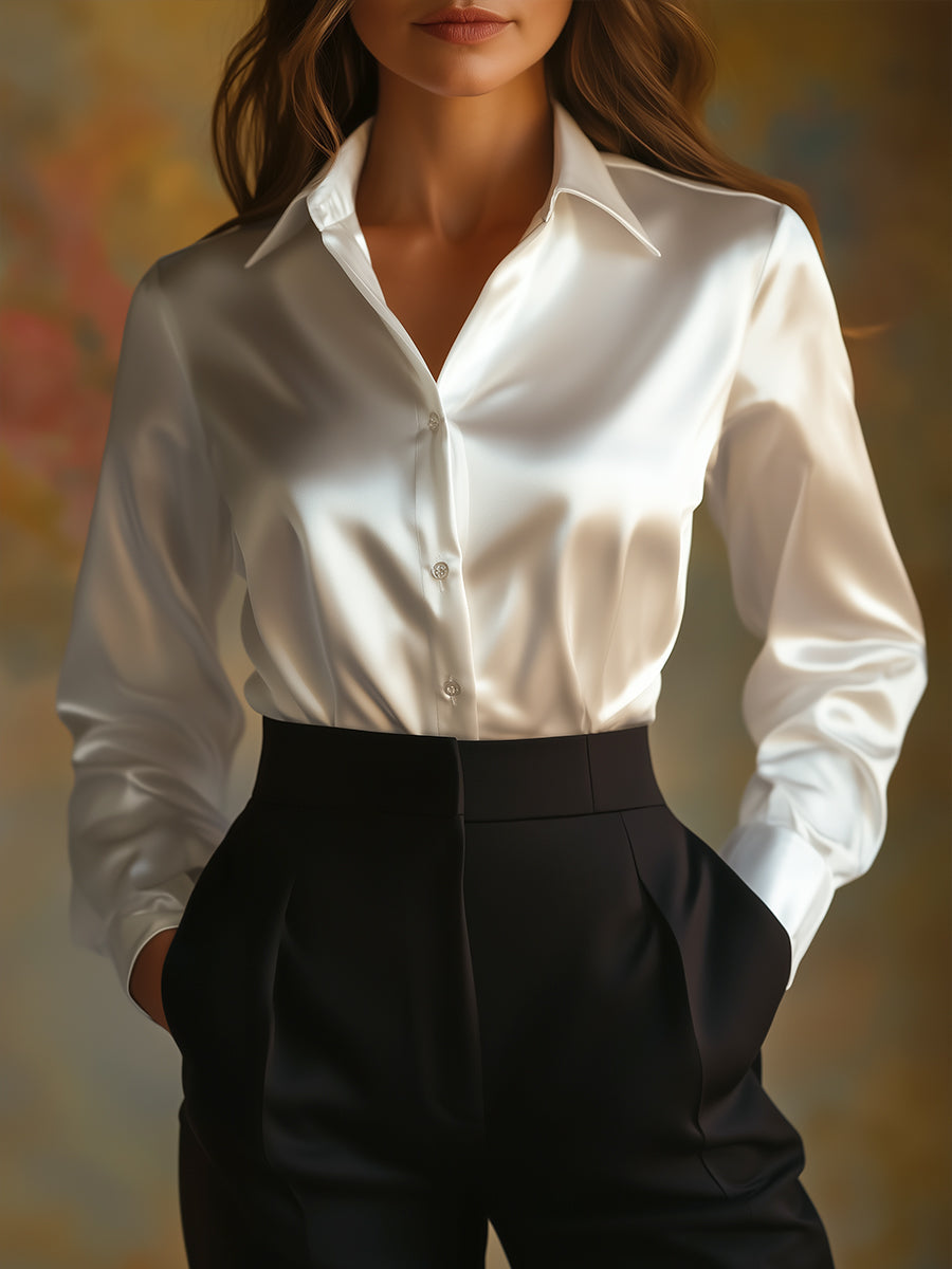 Vanessa – Elegante Satinbluse für Damen