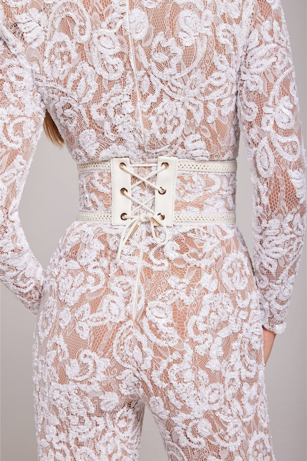 Julia –  Sequin Lace Long Sleeve Jumpsuit - Image 11