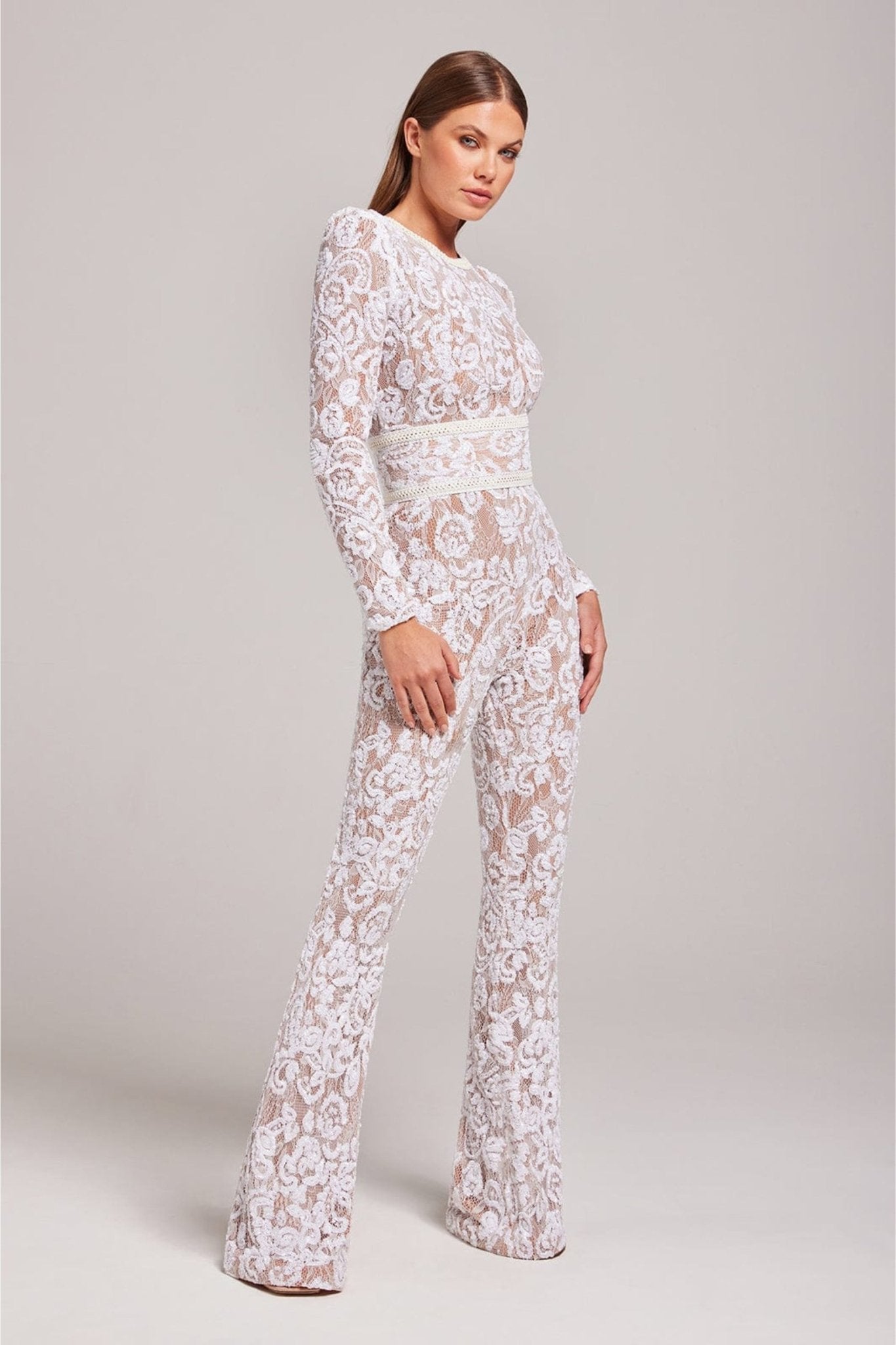 Julia –  Sequin Lace Long Sleeve Jumpsuit - Image 7